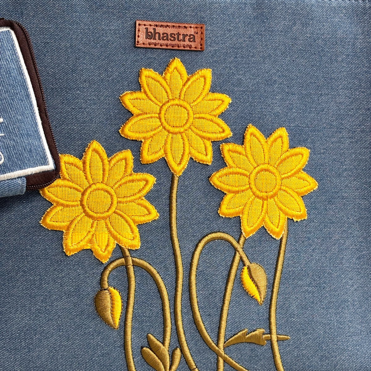 Sunflower- Yellow Tote bag -Name Customization(Customized bags can be ordered Prepaid only)