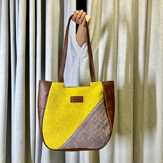 Yellow Geometry Mania Tote