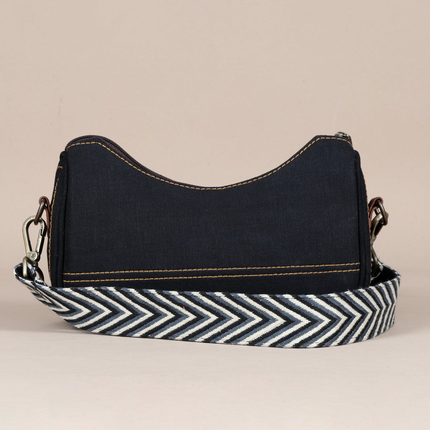 Vintage Embroidery-Black Denim Sling