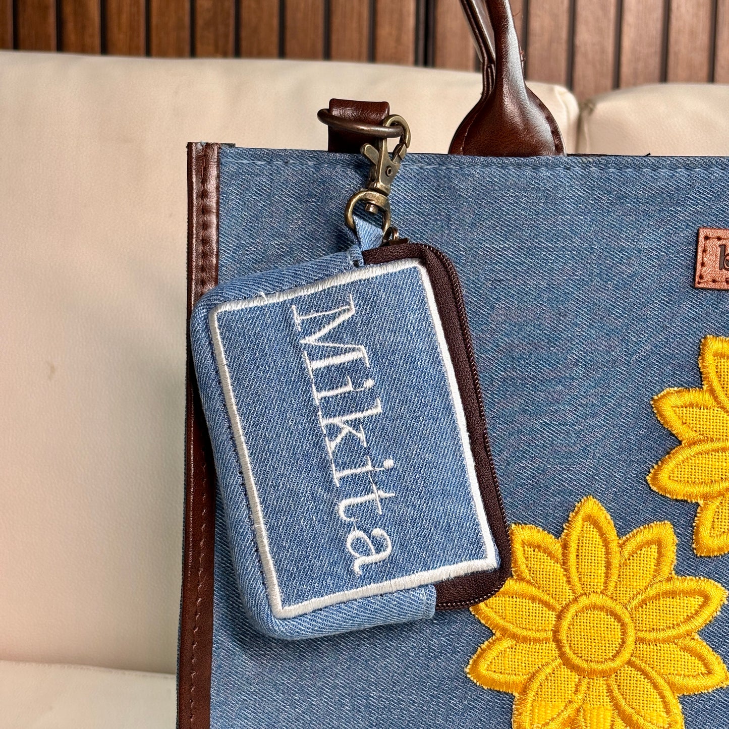 Sunflower- Yellow Tote bag -Name Customization(Customized bags can be ordered Prepaid only)