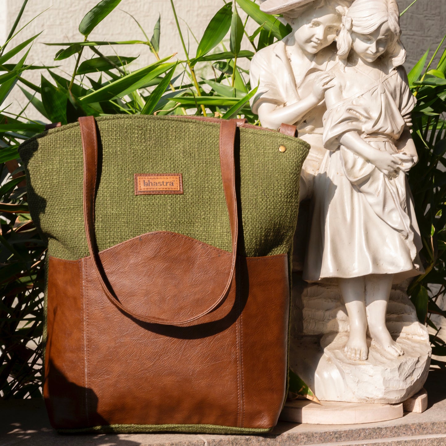 Basil Messenger Tote Bag