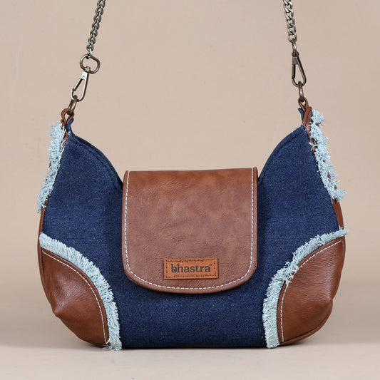 Foxy Fringe sling-Deep Denim