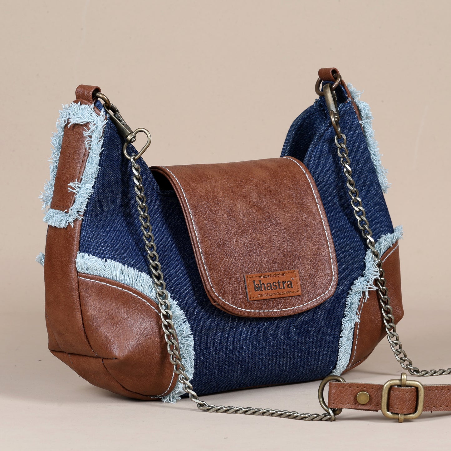 Foxy Fringe sling-Deep Denim