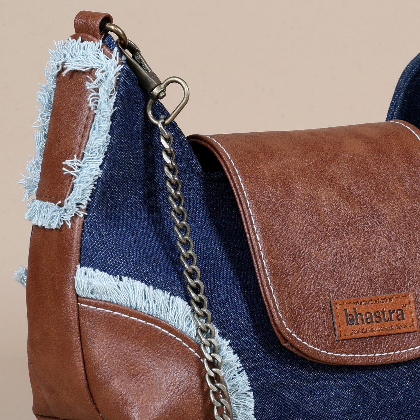 Foxy Fringe sling-Deep Denim