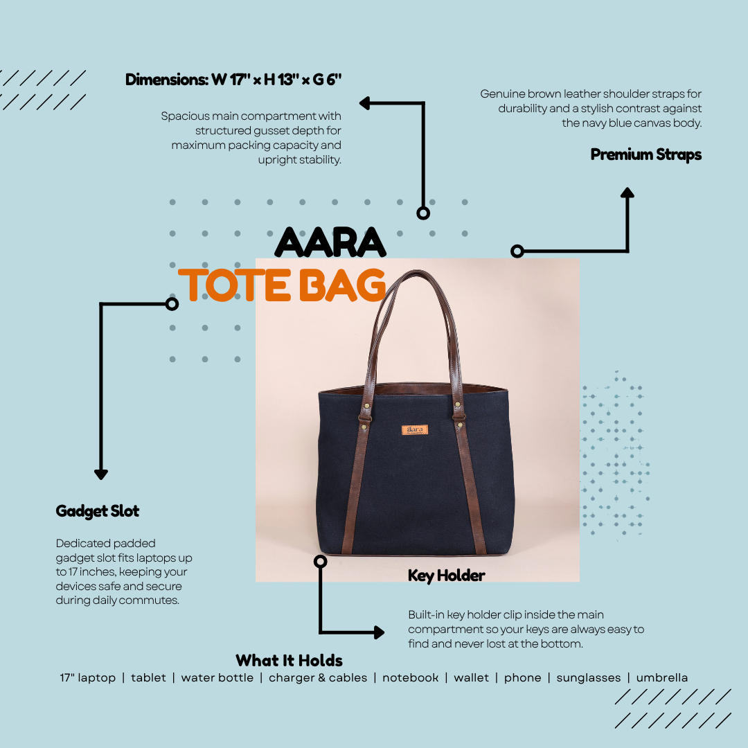 Denim Everyday Essential Bag-Black