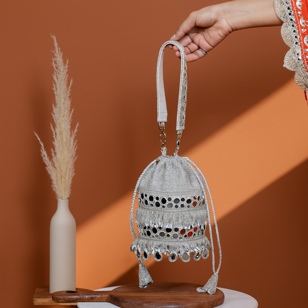 Silver Potli Bag