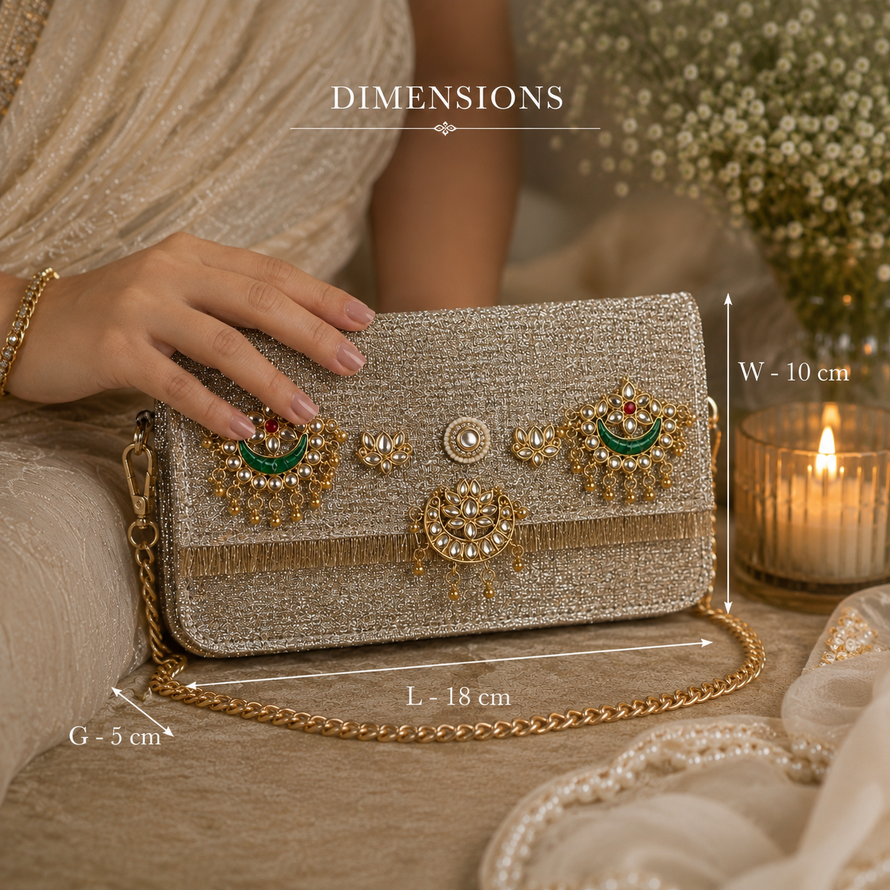 Chand Bali-Kundan Clutch