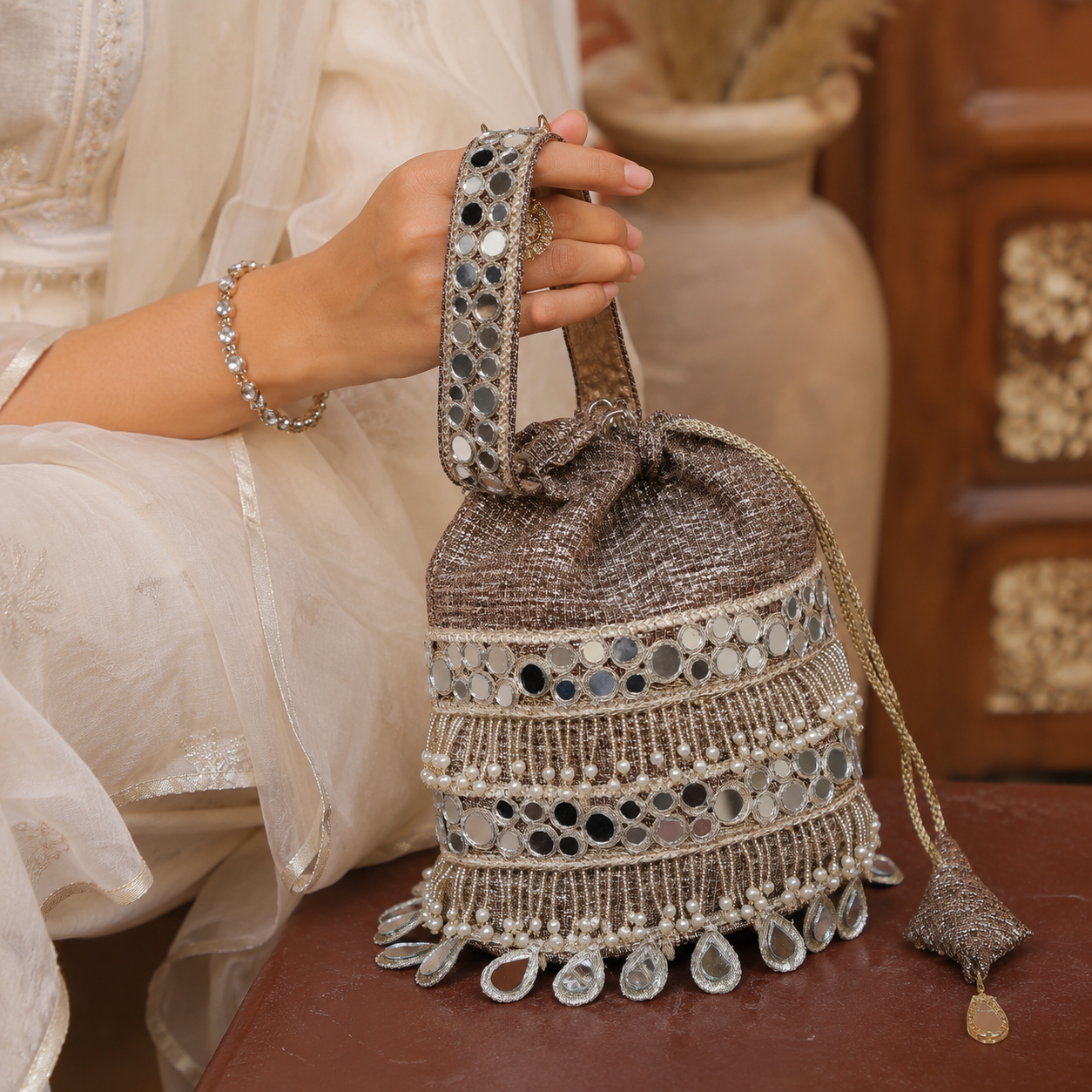Golden Potli Bag