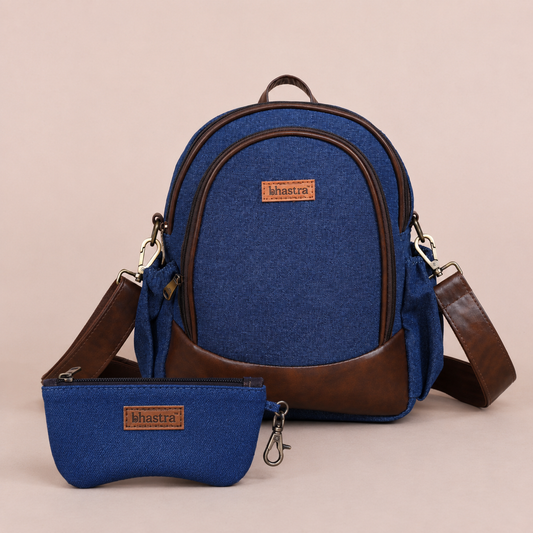 Tripling Backpack-Blue (including  glass case)