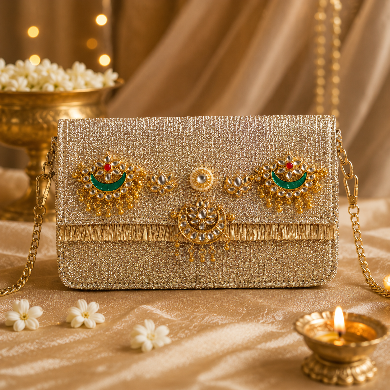 Chand Bali-Kundan Clutch