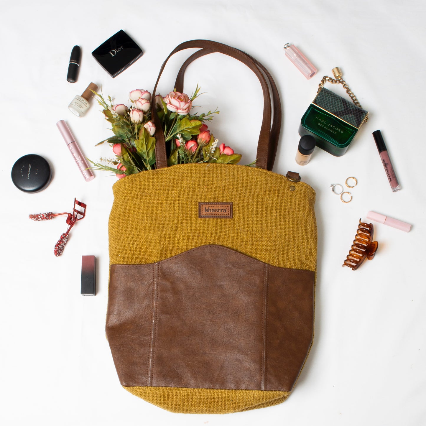 Mustard Messenger Tote Bag