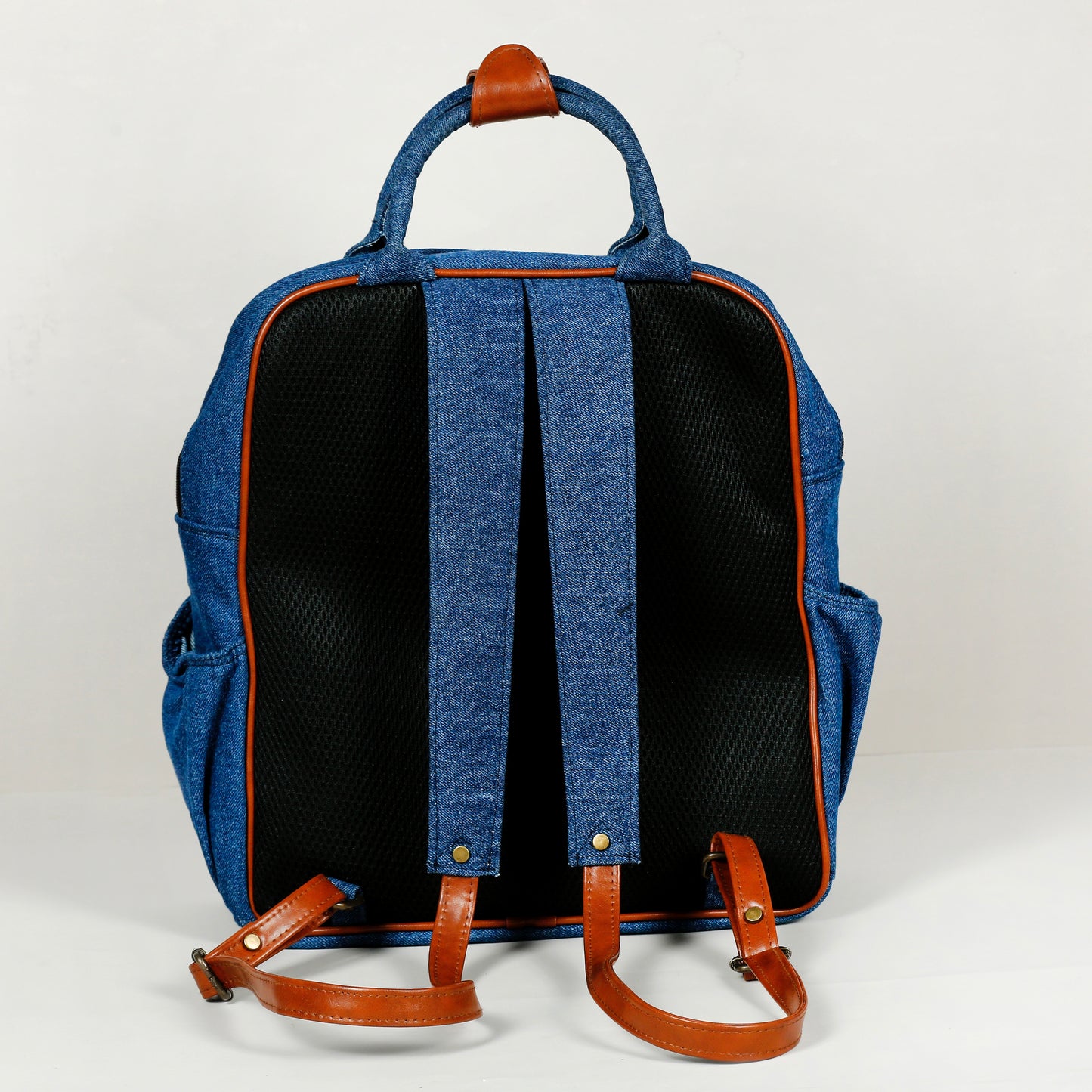 Deep Denim Backpack-denim trail