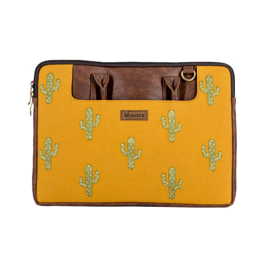 Yellow Cactus laptop sleeve
