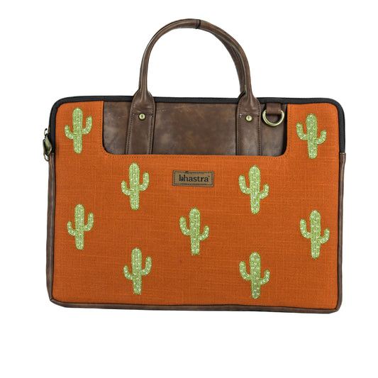 Orange Cactus laptop sleeve