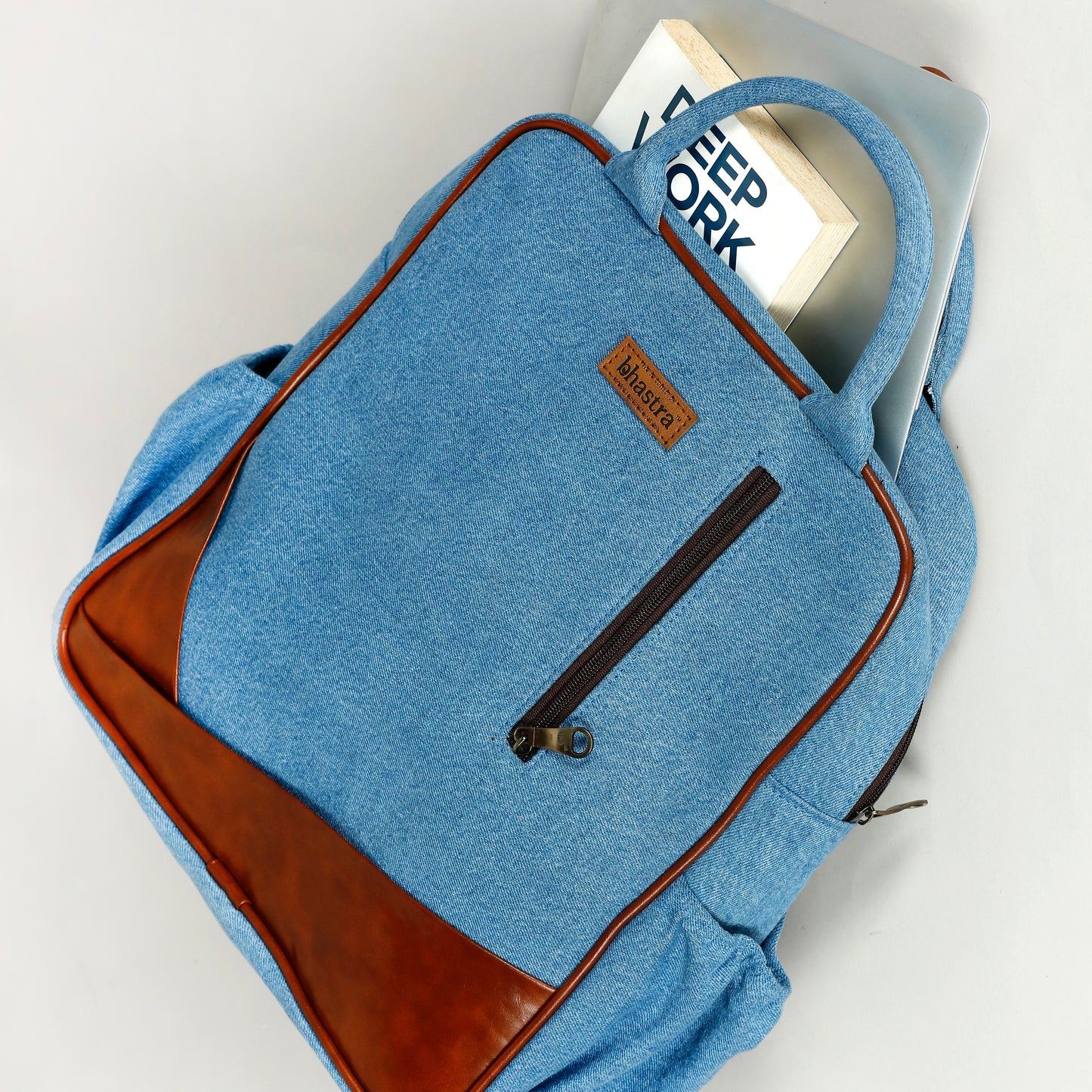 Classic Denim Backpack-denim trail