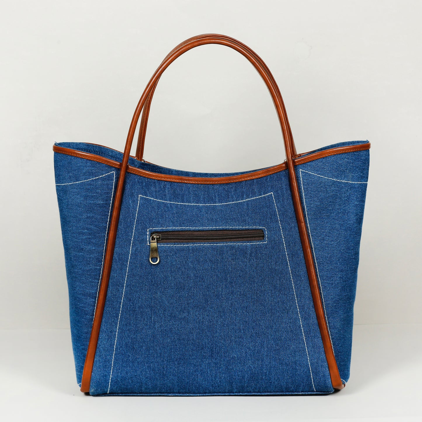 Deep Denim Tube -Denim Trail Tote bag