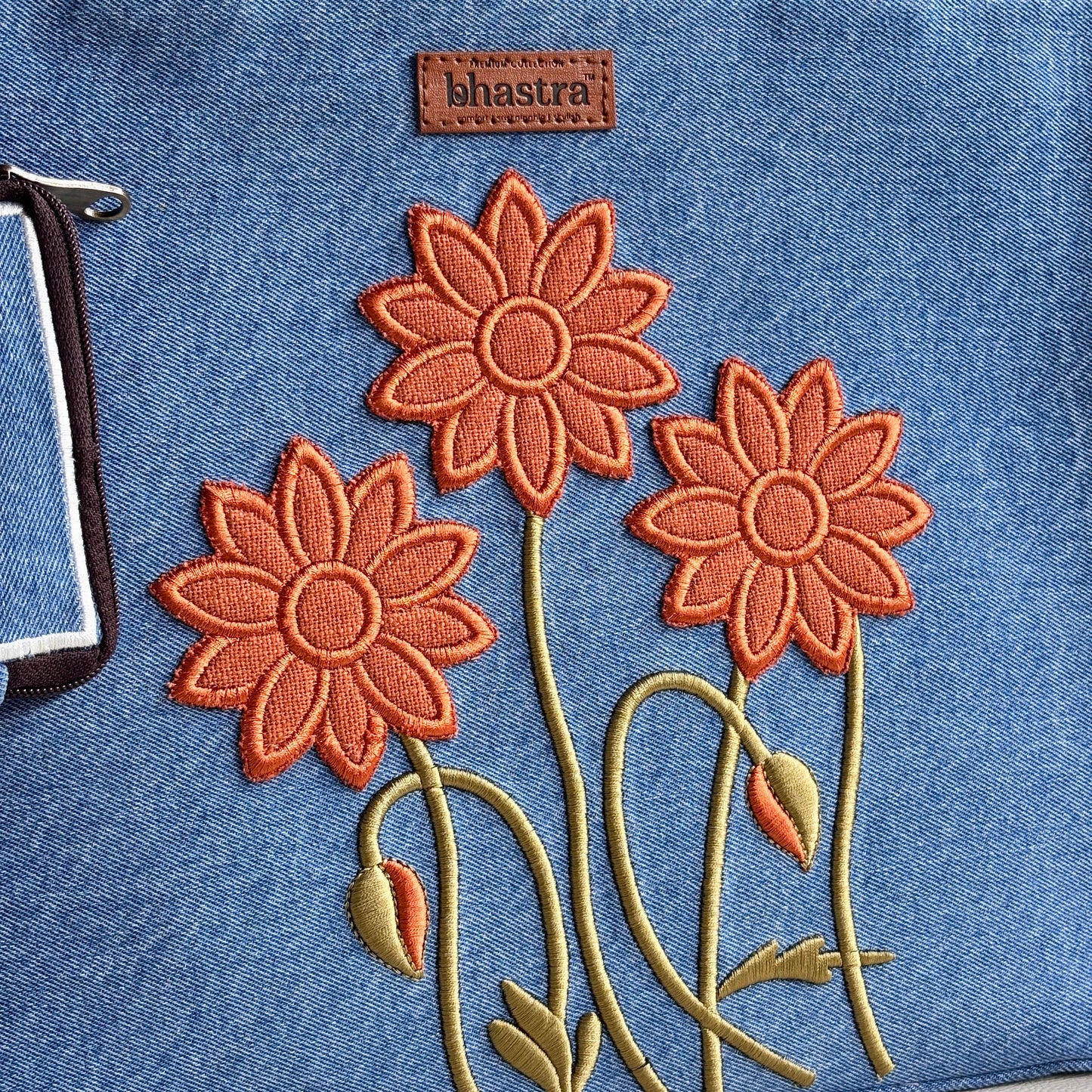 Sunflower- Orange Tote bag-Name Customization(Customized bags can be ordered Prepaid only)