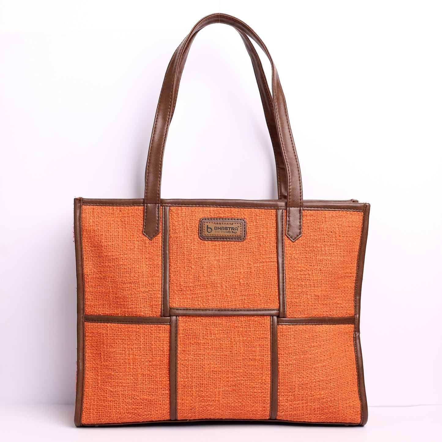 Tango Orange Tote(Medium)Combo-includes tote,vanity pouch and glass case