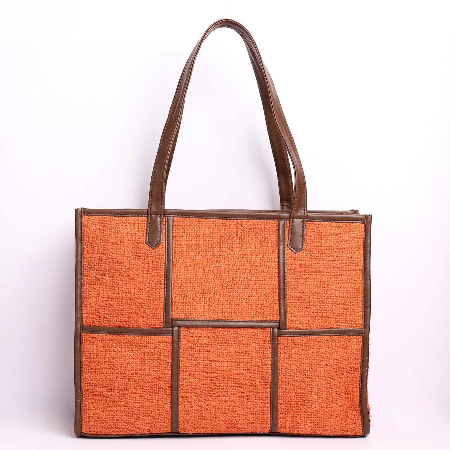 Tango Orange Tote(Medium)Combo-includes tote,vanity pouch and glass case