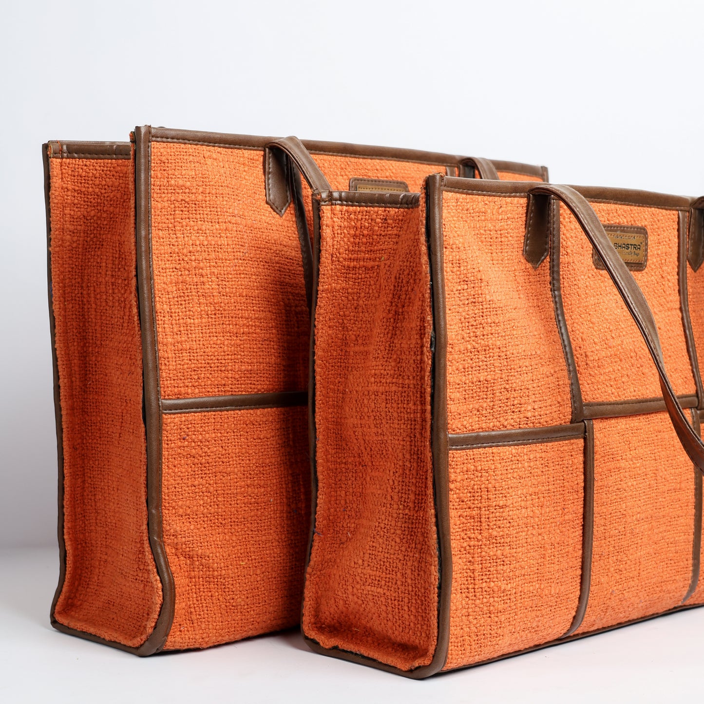 Tango Orange Tote(Medium)Combo-includes tote,vanity pouch and glass case