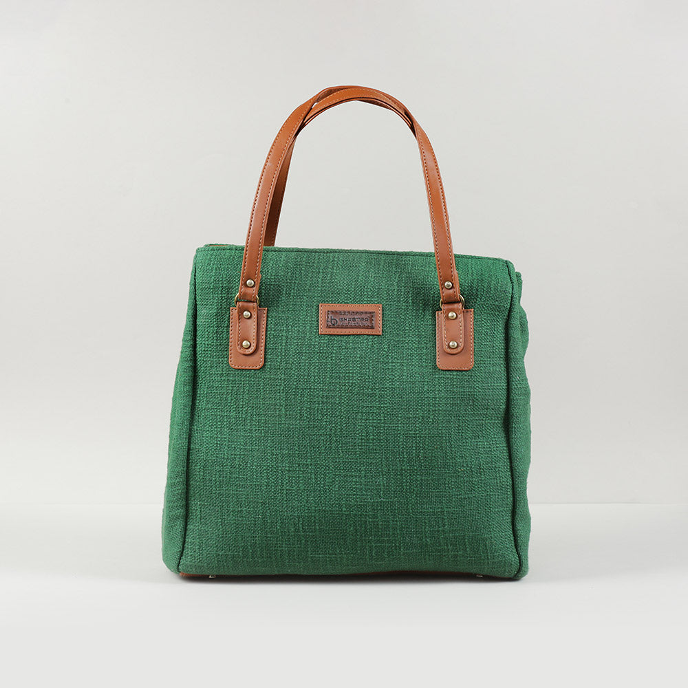 Forest Green Three Pocket Tote Combo(Includes tote and glass case)