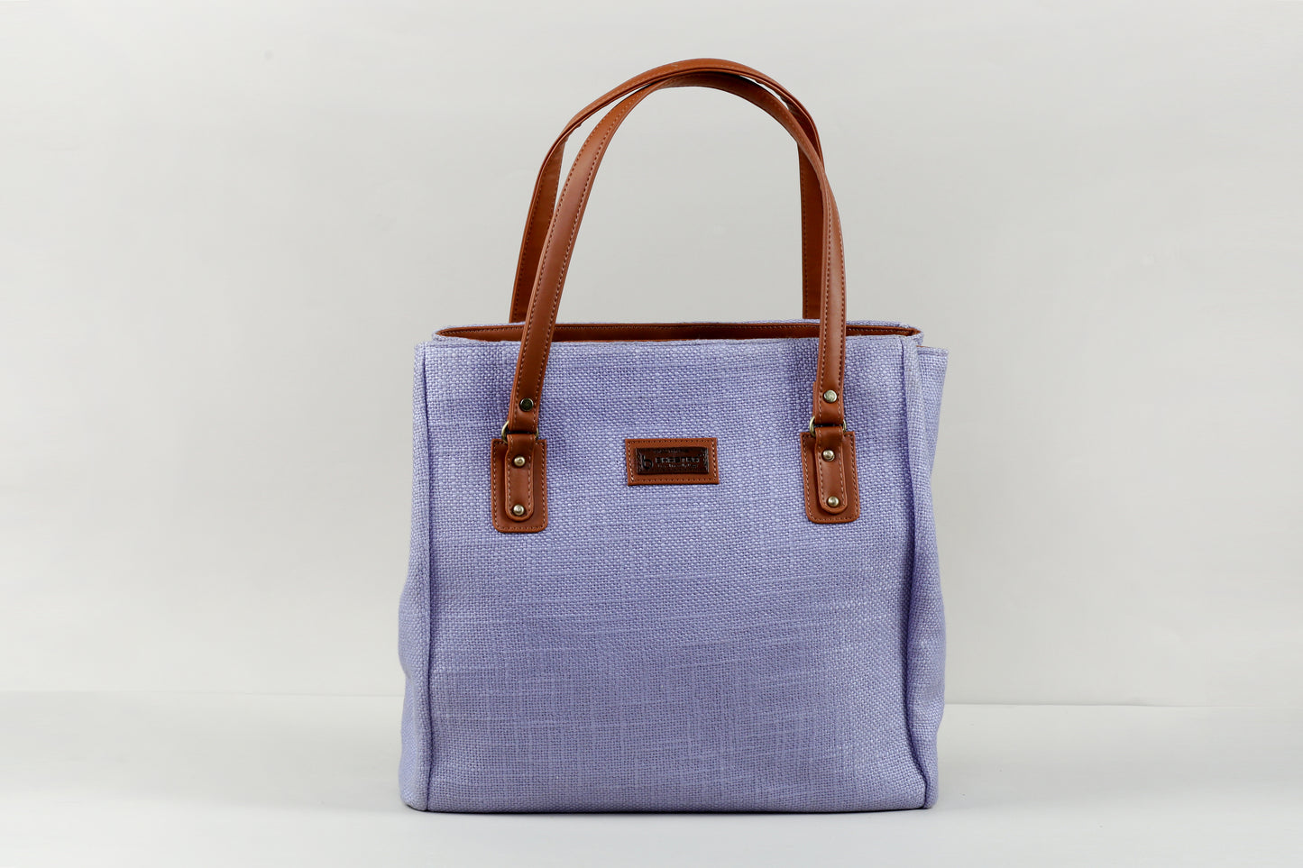 Lilac Three Pocket Tote Combo(Includes tote,Vanity Pouch and glass case)