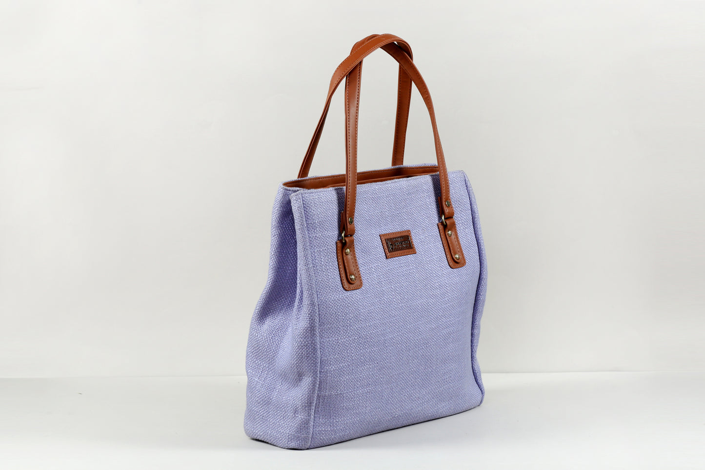 Lilac Three Pocket Tote Combo(Includes tote,Vanity Pouch and glass case)