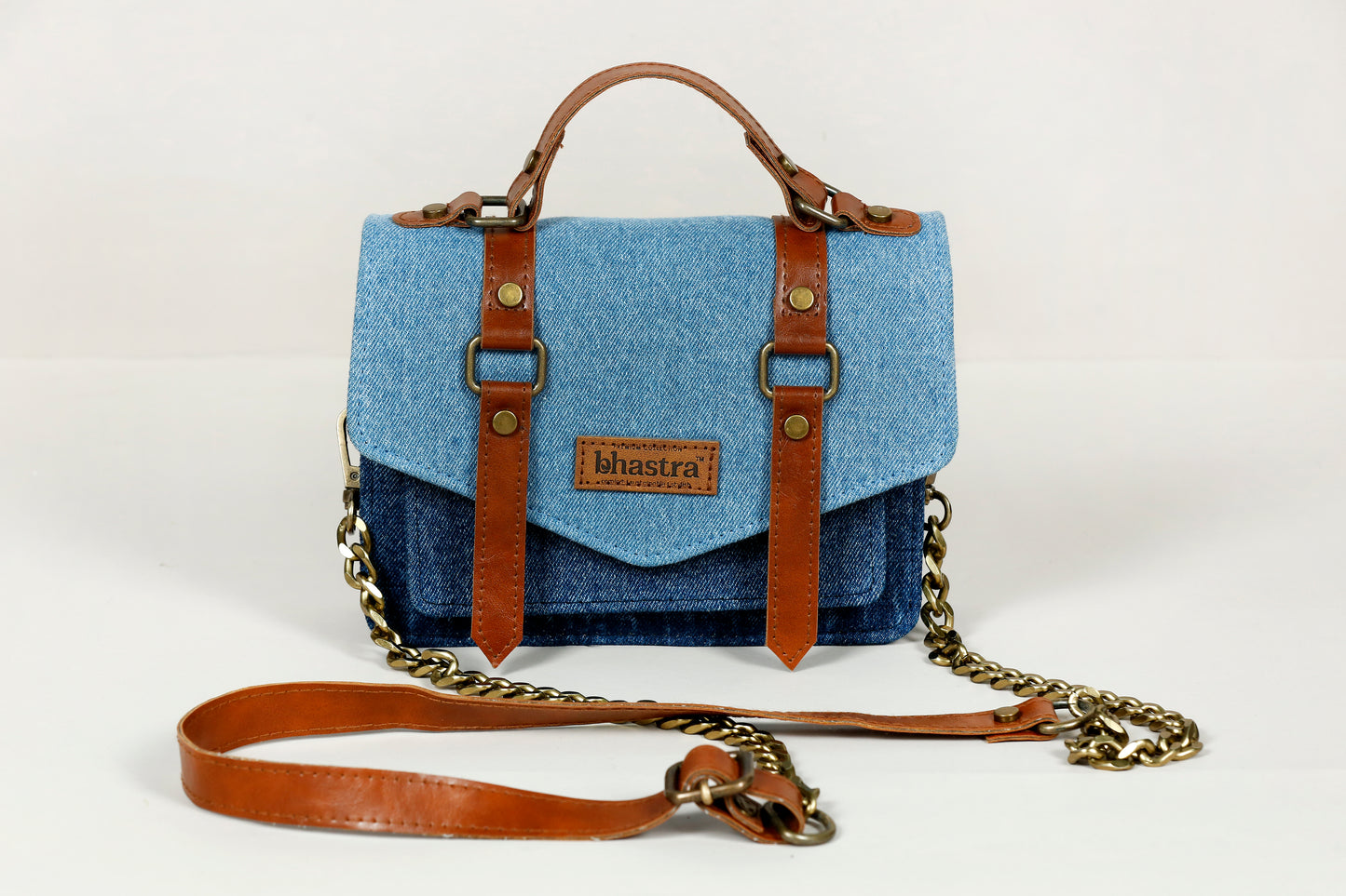 Classic Denim Trail Sling Bag( With Glass Case)