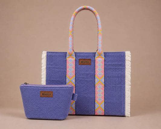 Lilac lenora Combo2(Tote and Vanity Pouch)