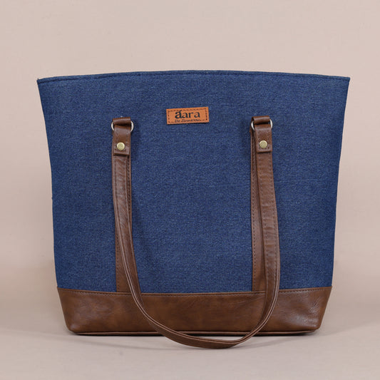 Classic Denim Tote-Blue