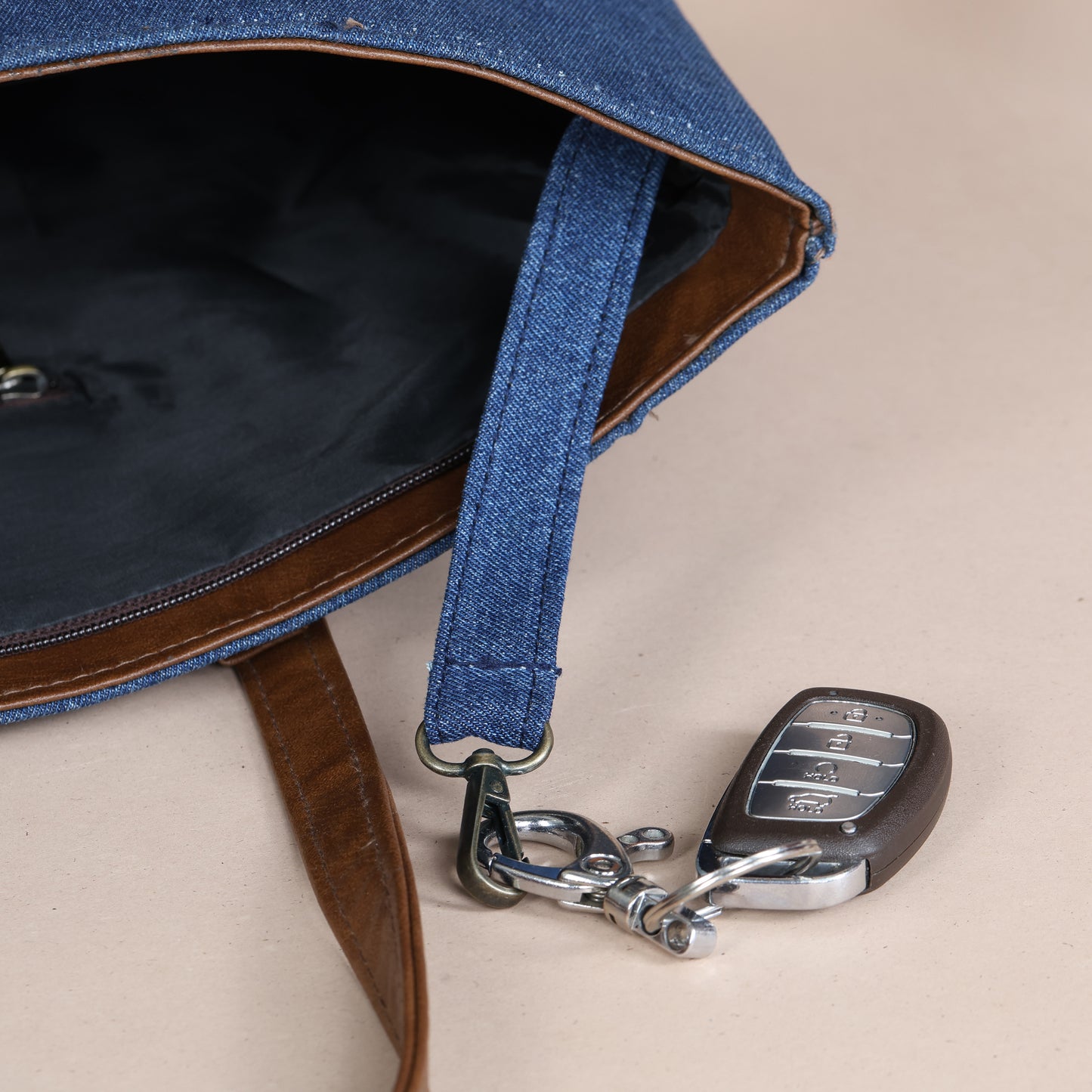 Classic Denim Tote-Blue