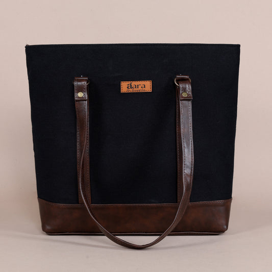 Classic Denim Tote-Black
