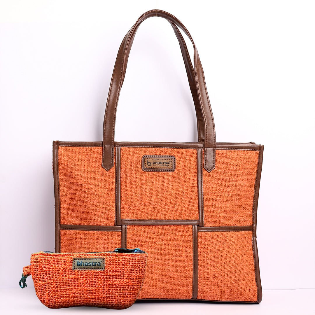 Tango Orange Ivy Tote Medium(Including Tote and Glass Case)