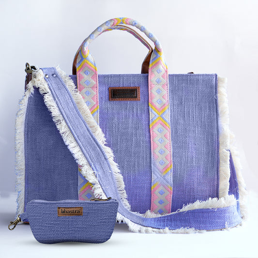 Lilac Lenora Combo 3(Tote and glass case)