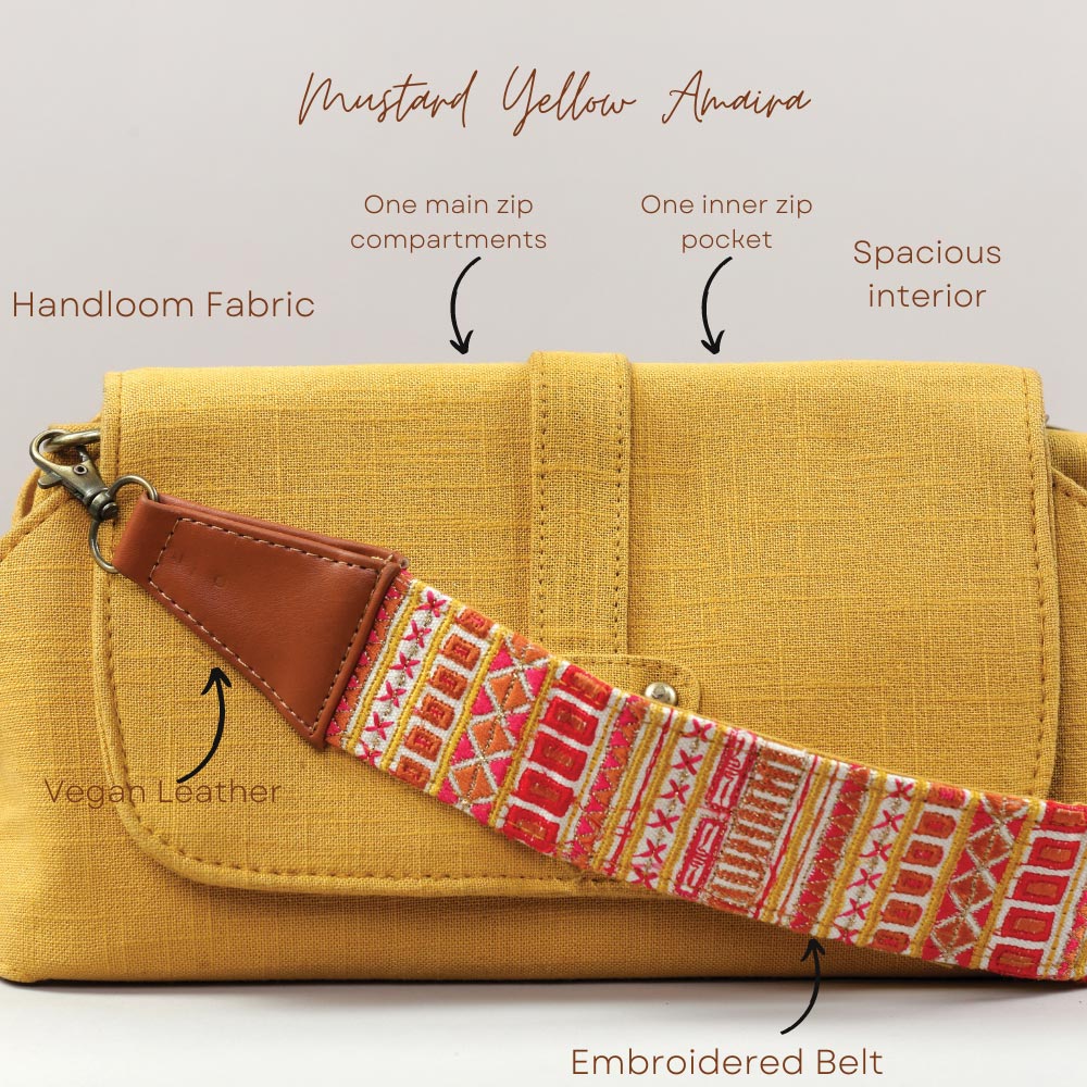 Mustard yellow Amaira Sling Bag