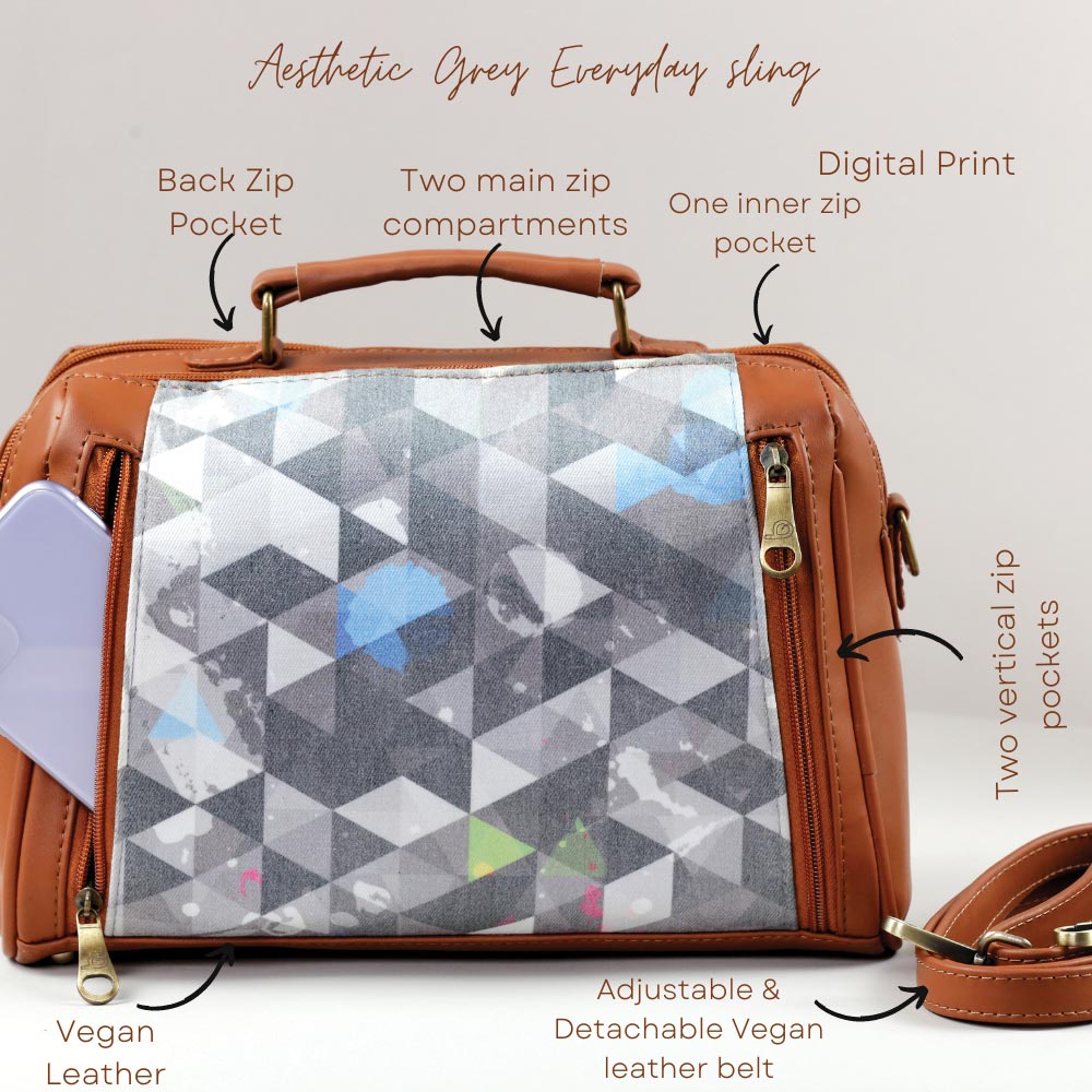 Aesthetic Grey Everyday sling bag
