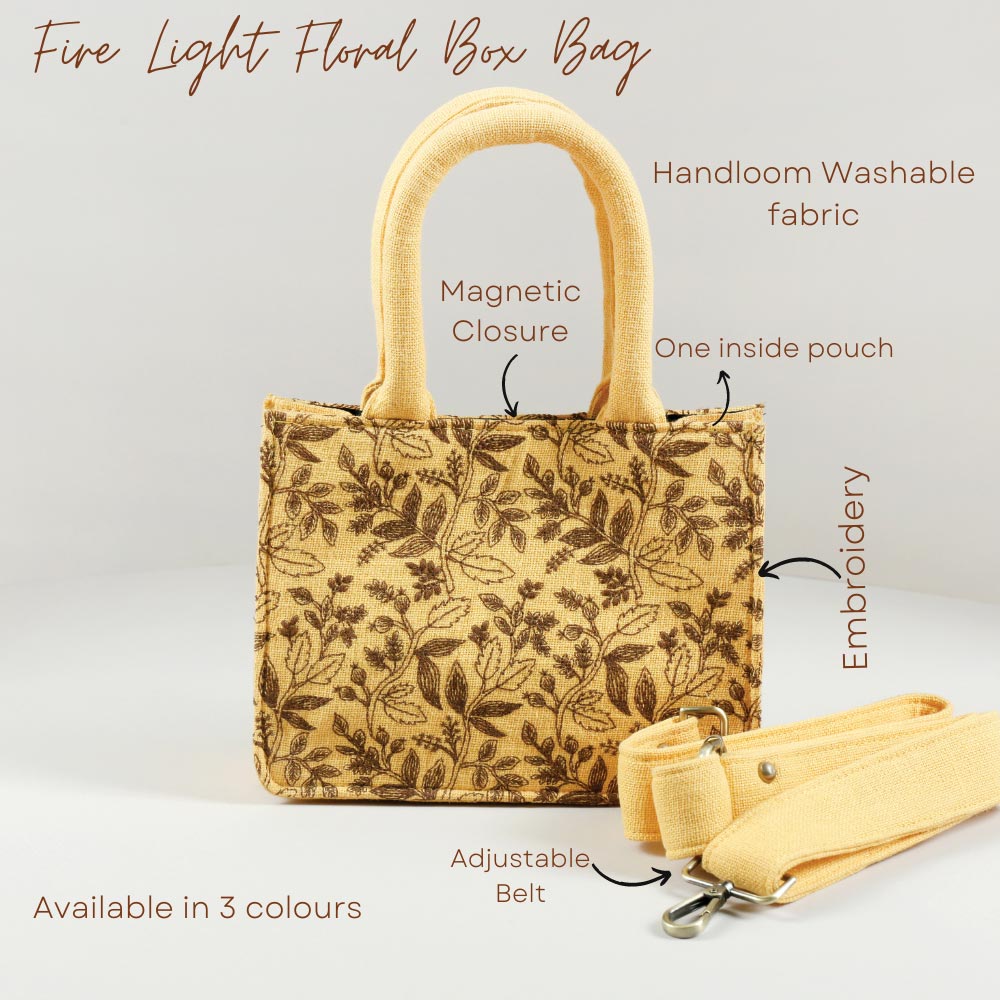 Fire light floral small box bag