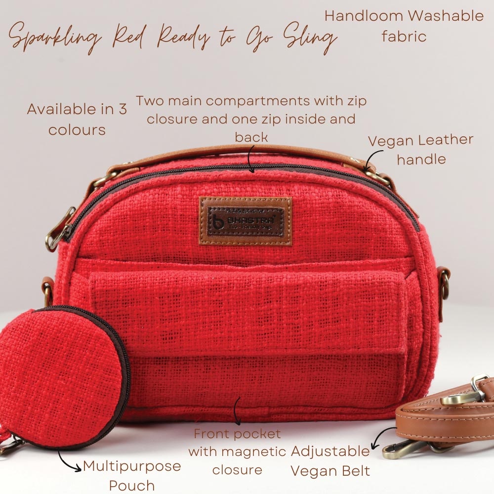 Sparkling Red Ready to Go Sling Bag