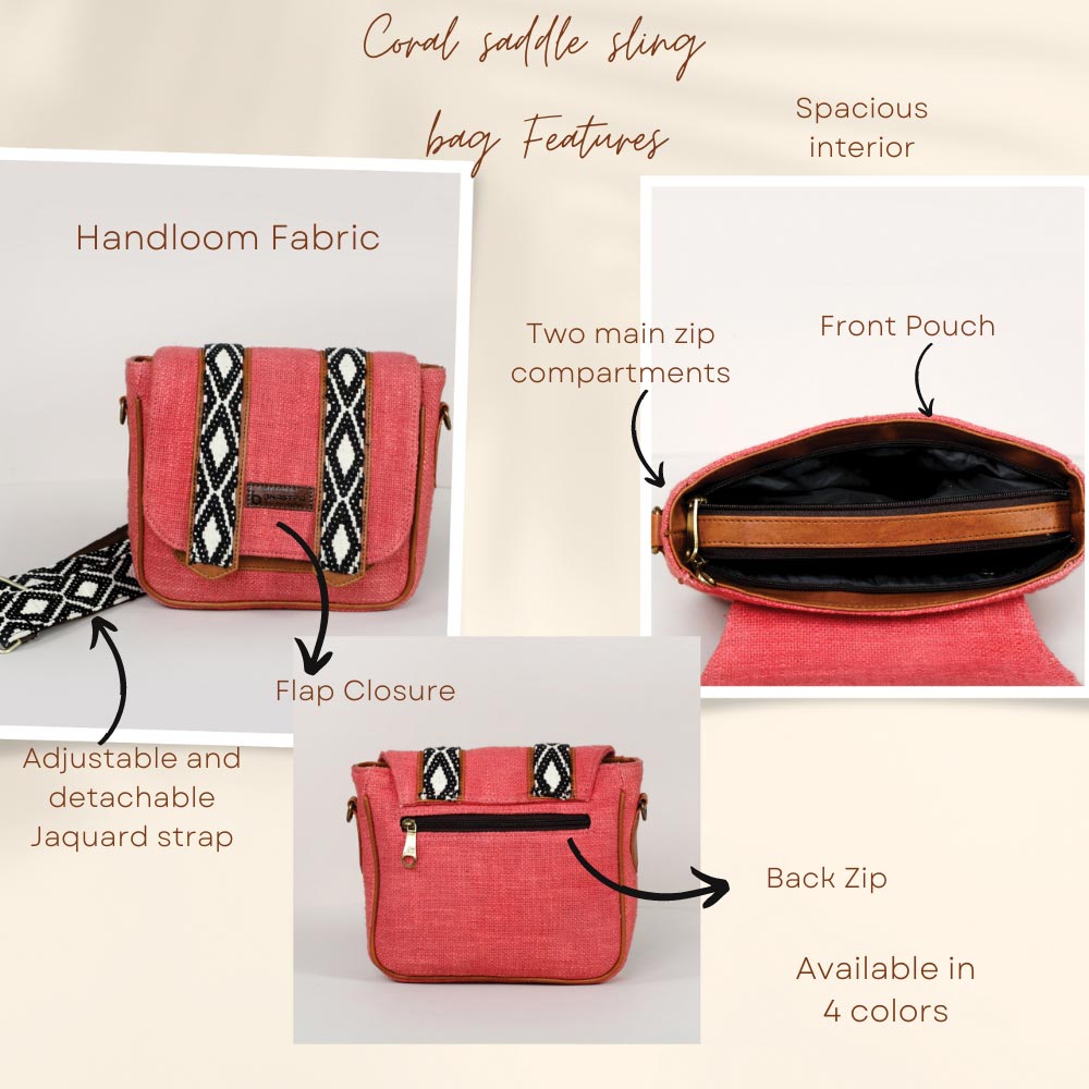 Coral Saddle sling bag