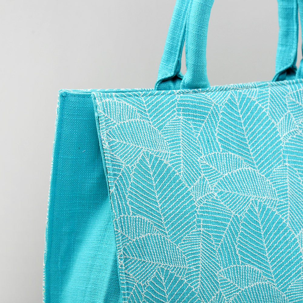 Turquoise Tropical Medium Box Bag