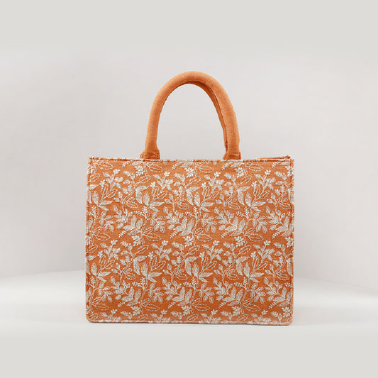 Coral Floral Medium Box Bag
