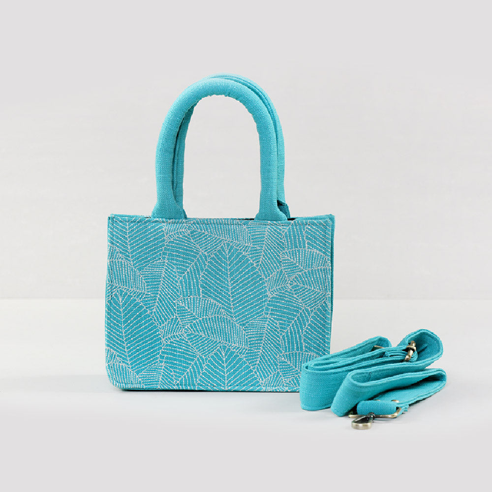 Turquoise Tropical Small Box Bag