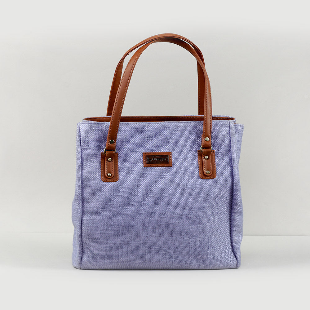 Pearly Purple three pocket tote bag