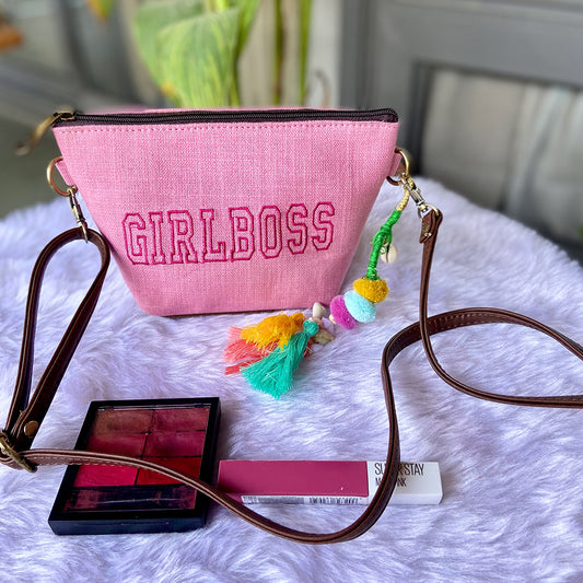 Girl Boss-Pink Vanity Pouch