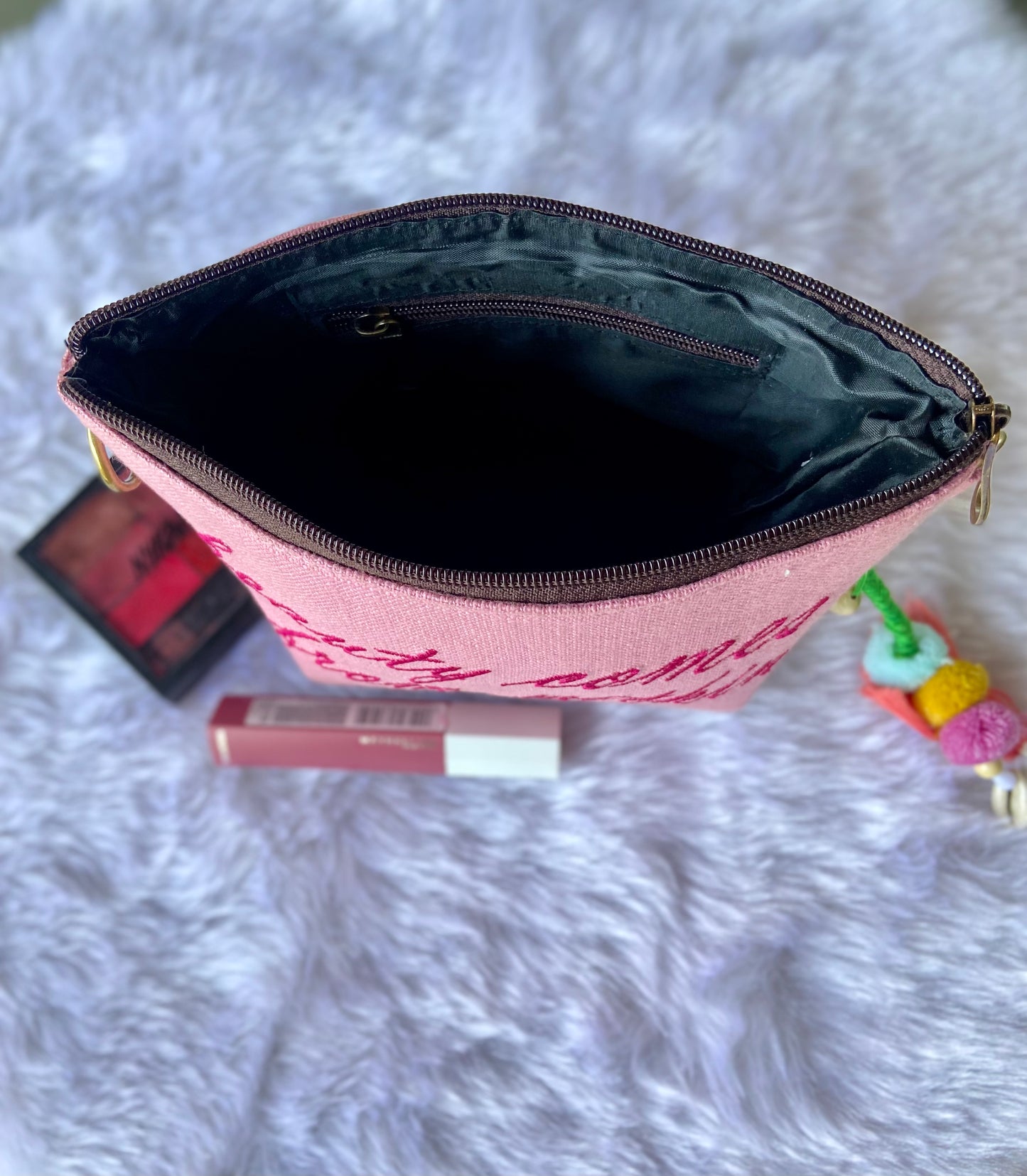Beauty Comes from Within-Pink Vanity Pouch