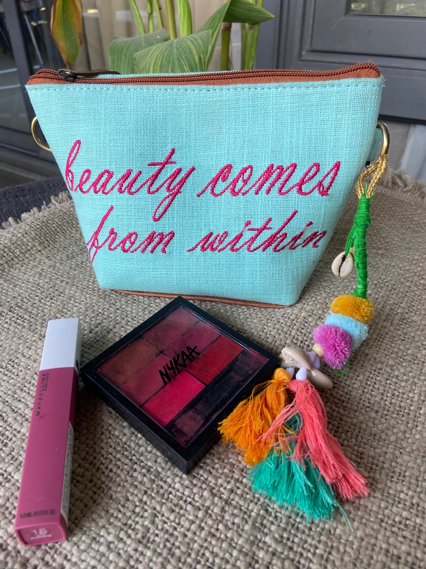 Beauty Comes from Within-Arctic Blue Vanity Pouch