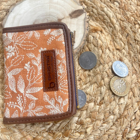 Coral Floral Mini Wallet