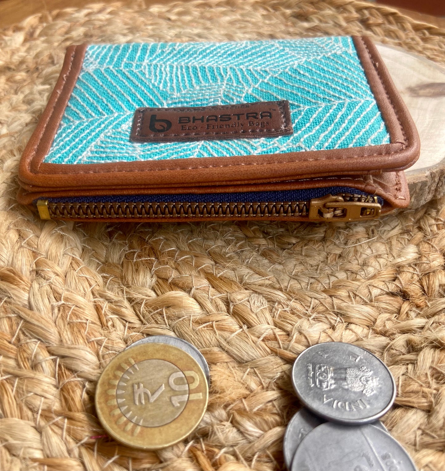 Turquoise Tropical Mini Wallet